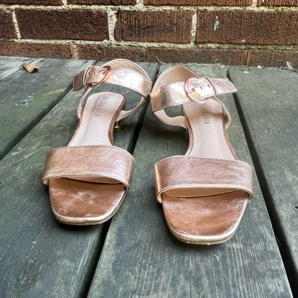 Chelsea Crew Rose Gold Flat Leather Sandals Size 7 - Picture 3 of 6